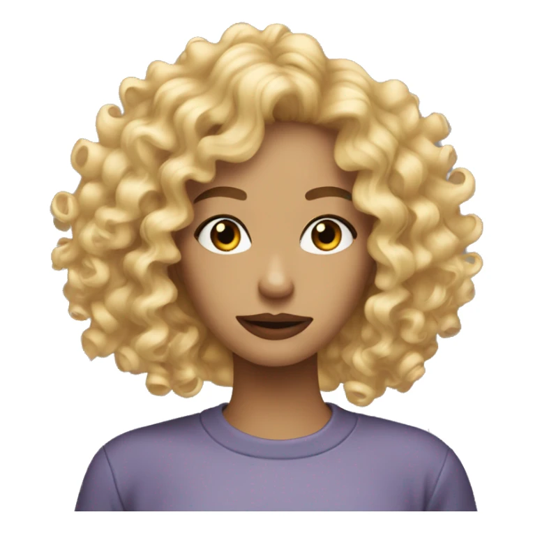 blonde curly hair doing 🤦‍♀️ sticker