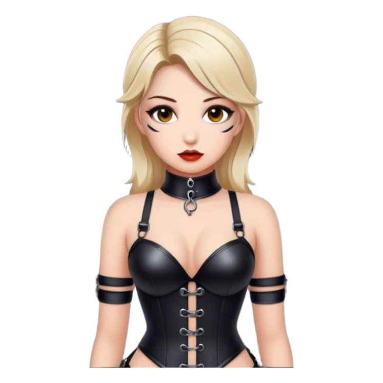 Girl in BDSM costume sticker