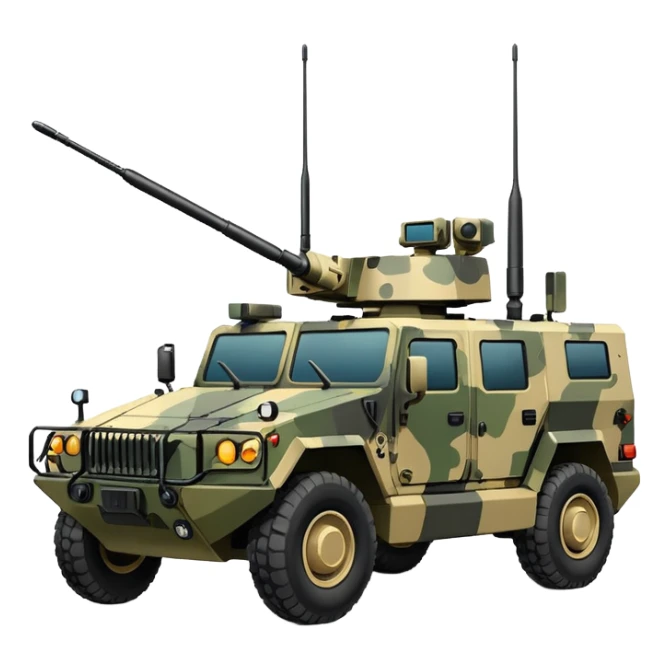 vehicle with electronic warfare equipment sticker