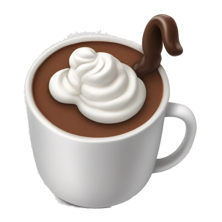 hot chocolate with whip cream sticker