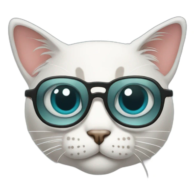 cat with glasse sticker