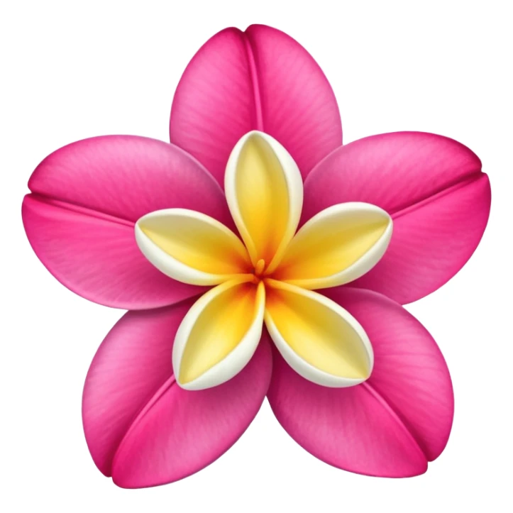 frangipani flower, hot pink sticker