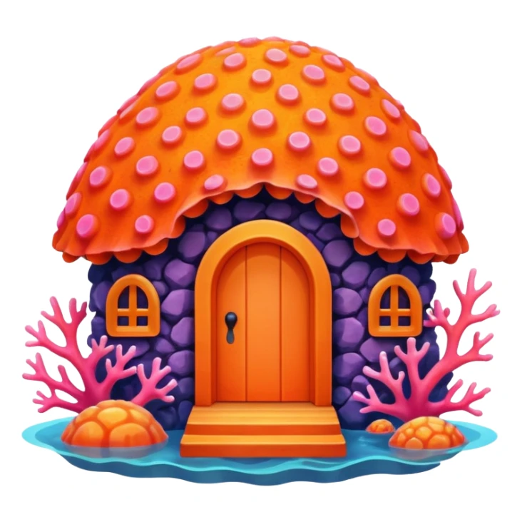 Coral shelter sticker