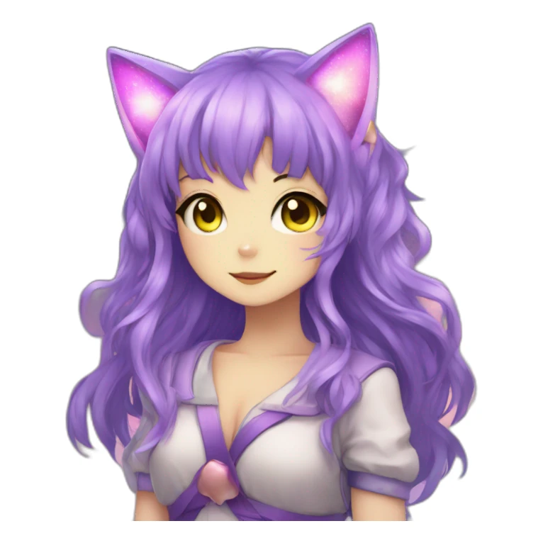 galaxy neko girl sticker