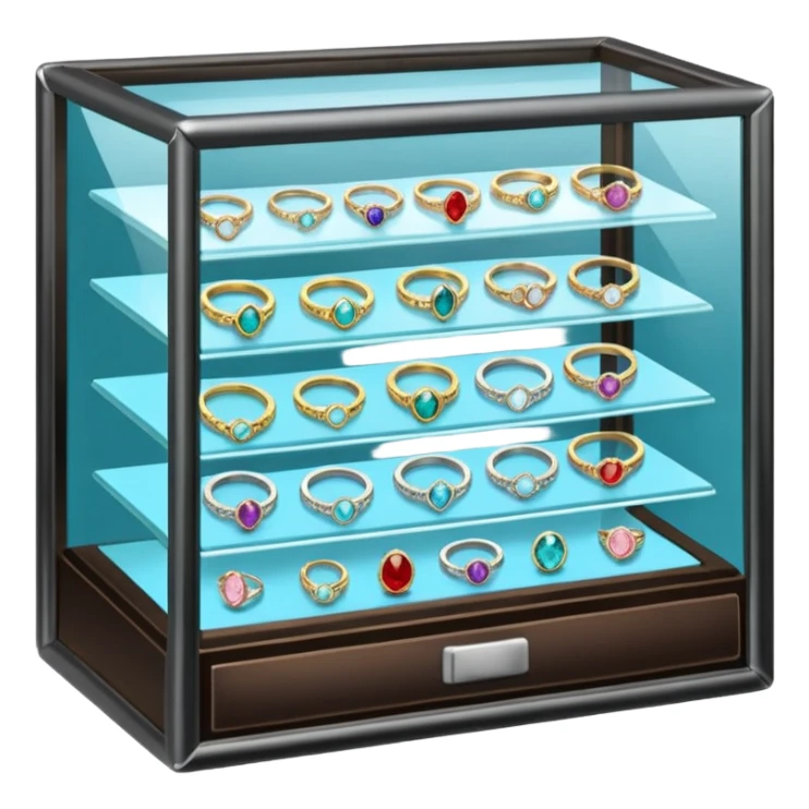 jewelry display case at Walmart sticker
