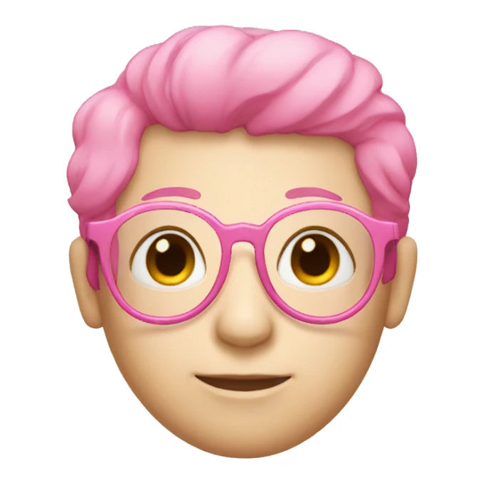 plain pink glasses no person sticker