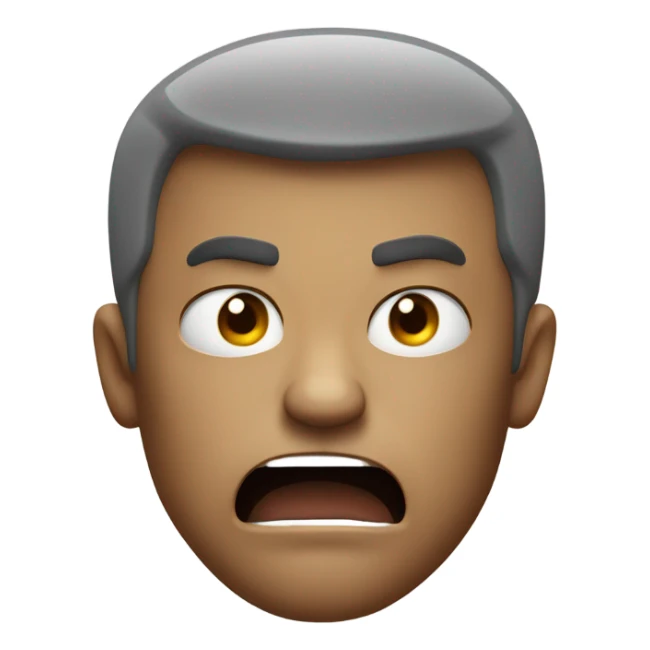 Angry man yelling sticker