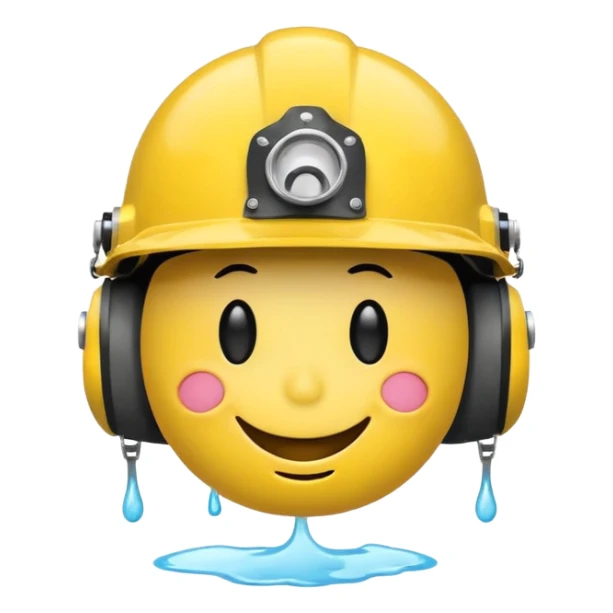 Brain fart smiley face with helmet  sticker