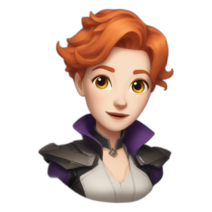 moira from overwatch, ginger hair sticker