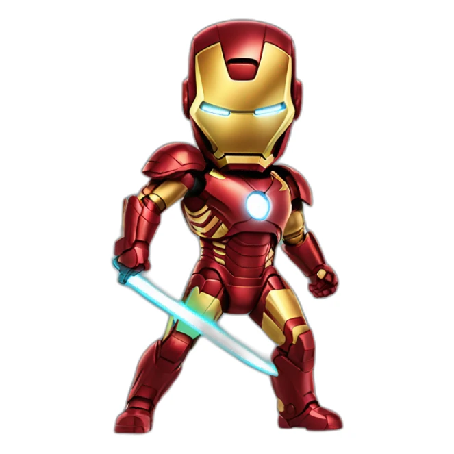 Iron man avec un sabre laser sticker