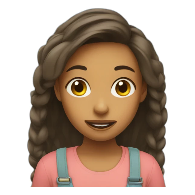 Girl stuffing face with bananas sticker