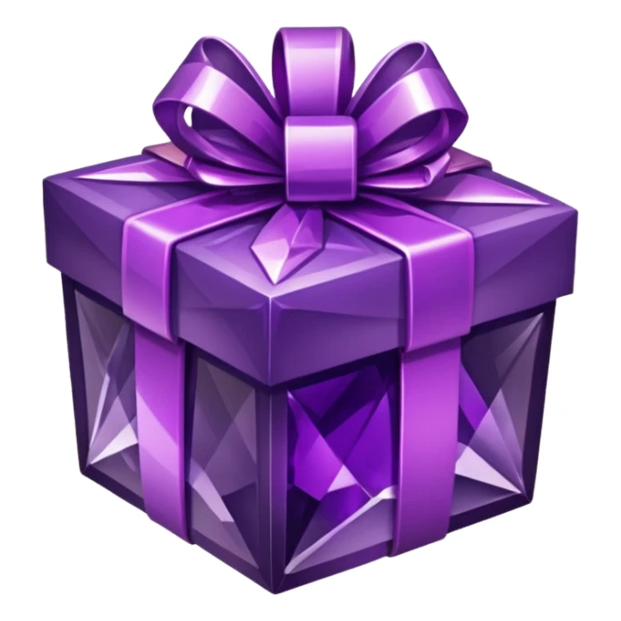  Gift box made of Amethyst sticker