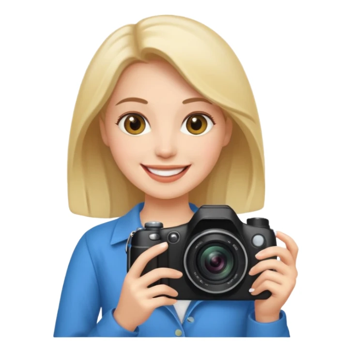 women with digicam sticker