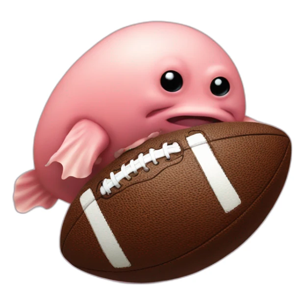 Blobfish with Football sticker