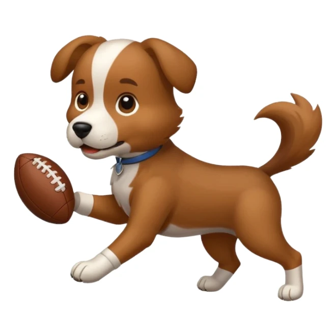 Ftbol oynayan köpek sticker