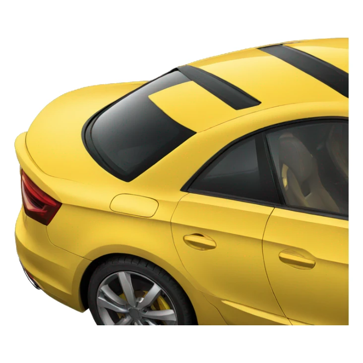 Yellow Audi sticker