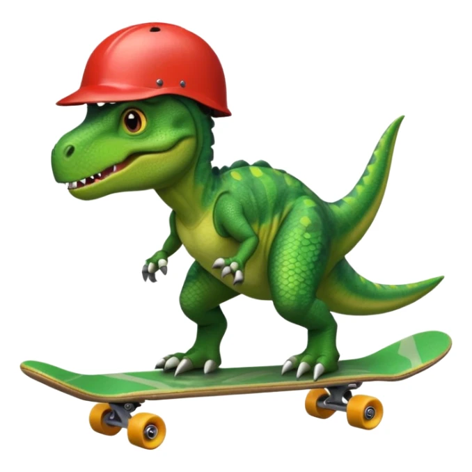 Dinosaur on a skateboard sticker