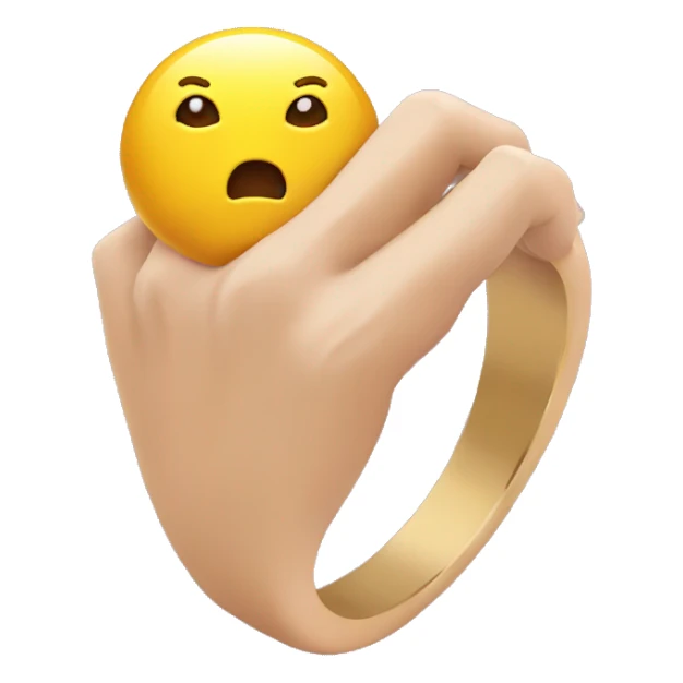 Bague pour les mains sur les dent sticker