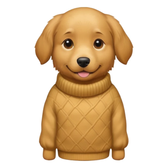 dog wear a sweater sticker