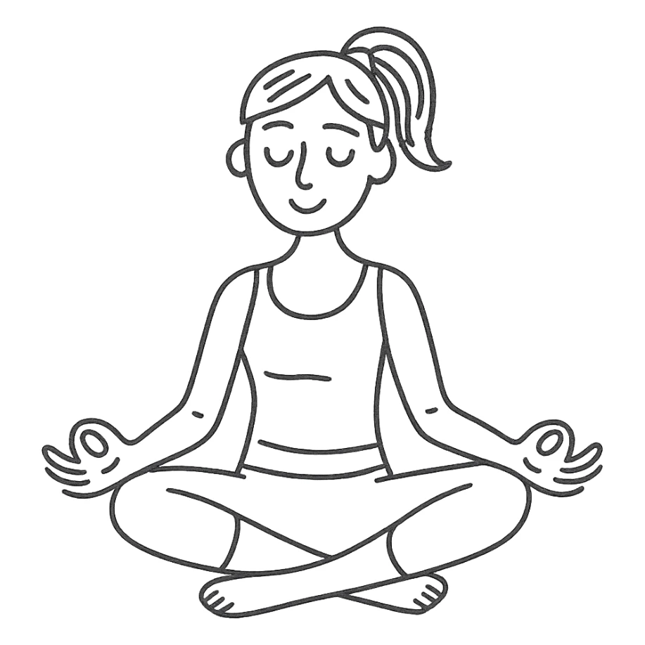 a yoga girl sticker