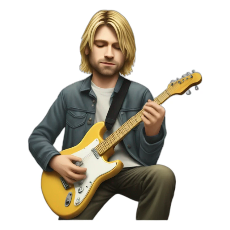 Kurt Cobain play the guitars sticker