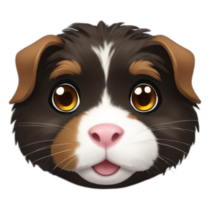 Black abyssinian guinea pig gamer sticker