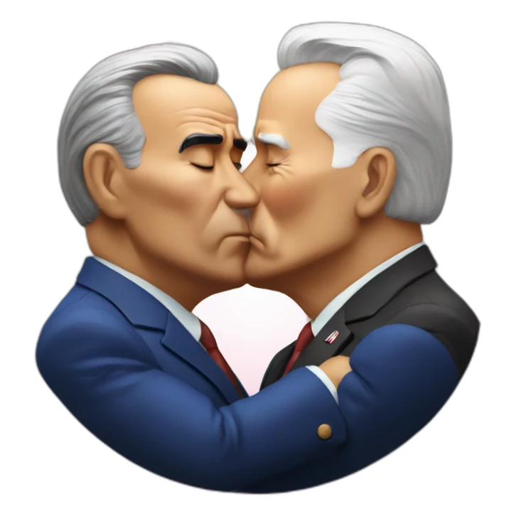 Brezhnev kissing biden sticker