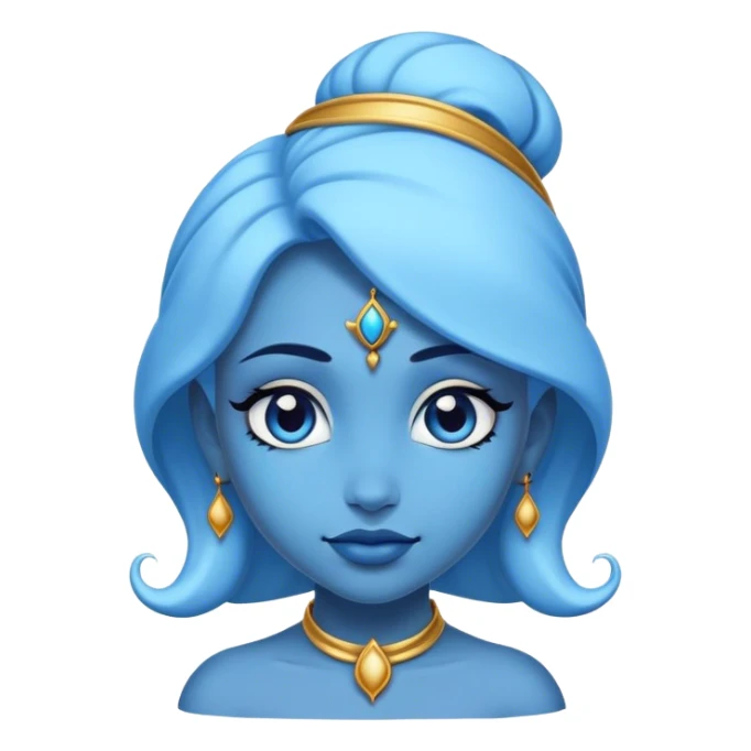 blue girl genie sticker