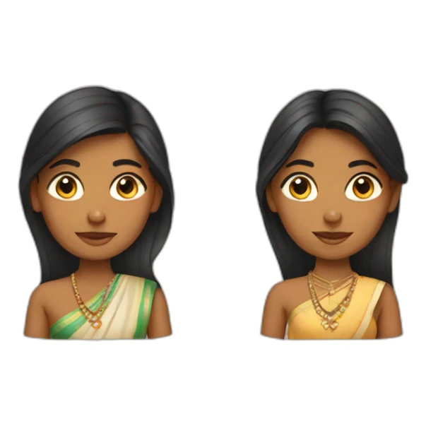 2 indian girls sticker