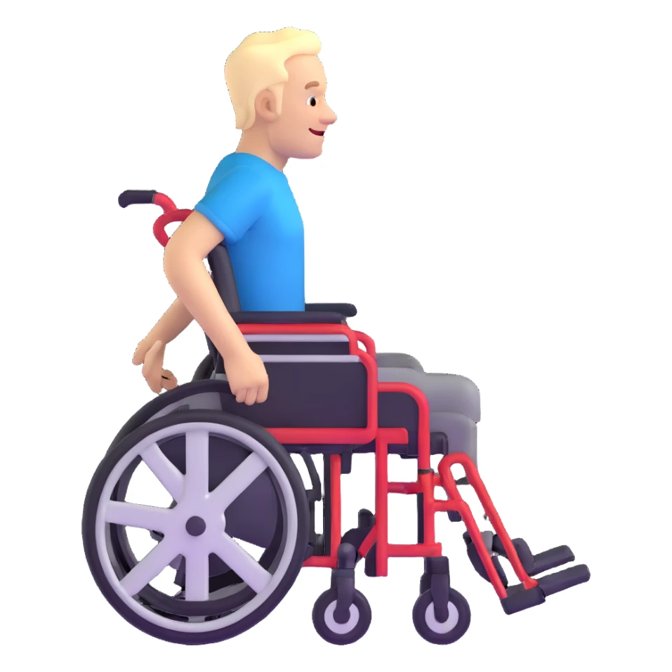 cheerful man in a wheelchair sticker