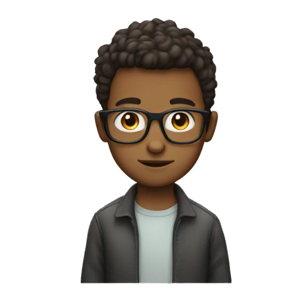 boy with glasse sticker