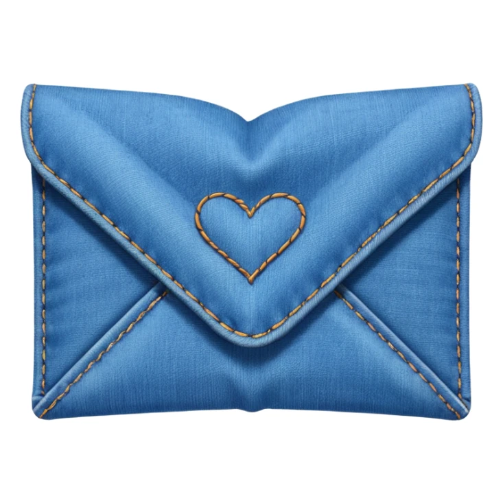 Denim Love letter sticker