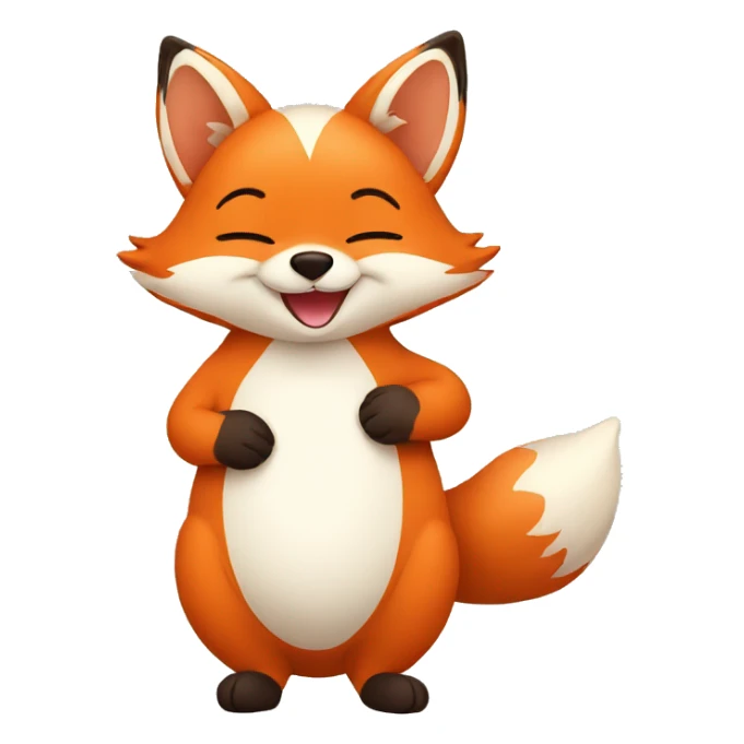 happy pregnant fox spreading joy sticker