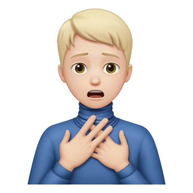 choking emoji self with hands over neck sticker