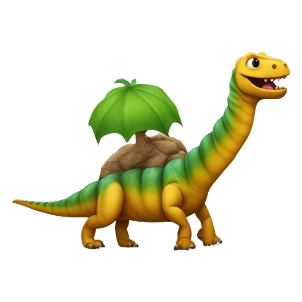 Caterpillar riding a dinosaur sticker