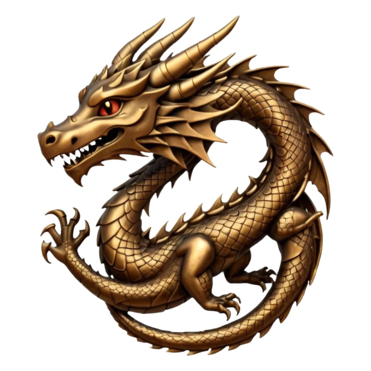 dragon symbol with ancient runes sticker