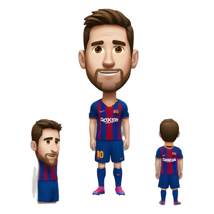Messi in a Barcelona jersey sticker