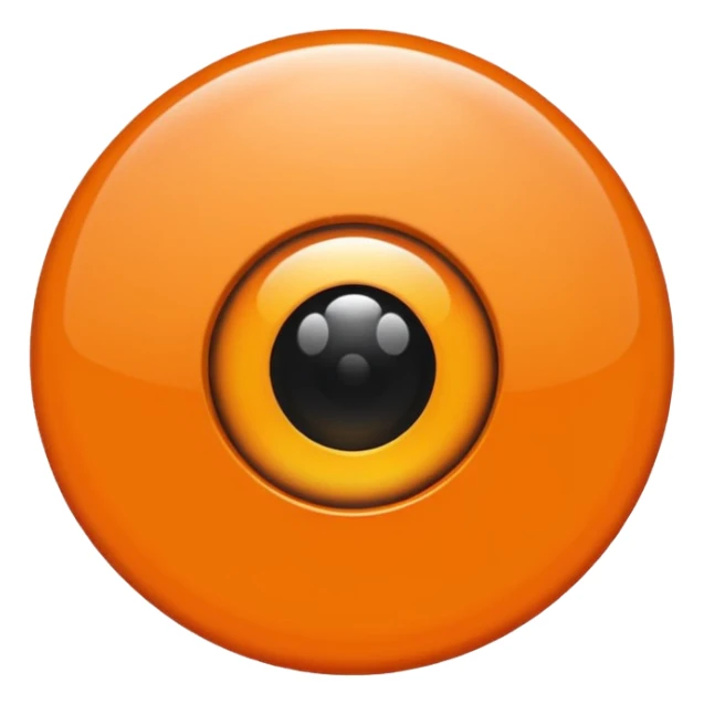 Ojo turco color naranja sticker