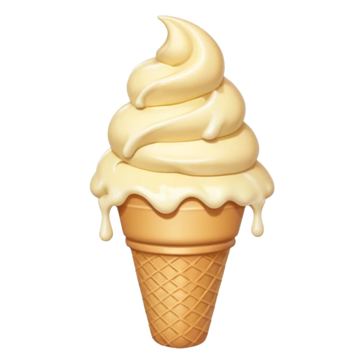 cononito de helado de vainilla kawaii sticker