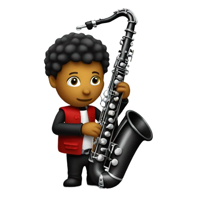 Scarlet knight playing bass clarinet sticker