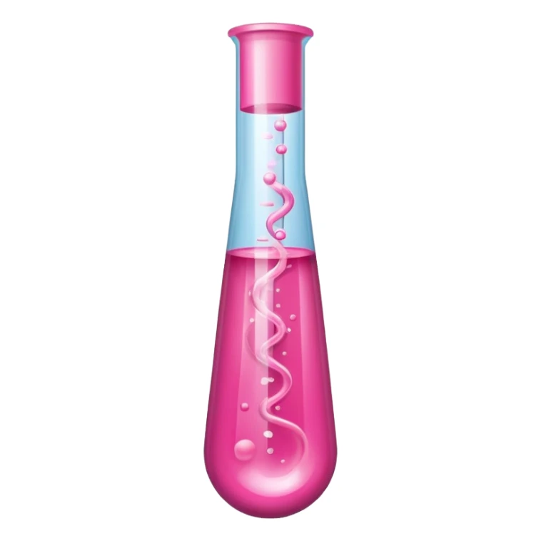 pink liquid in test tube sticker