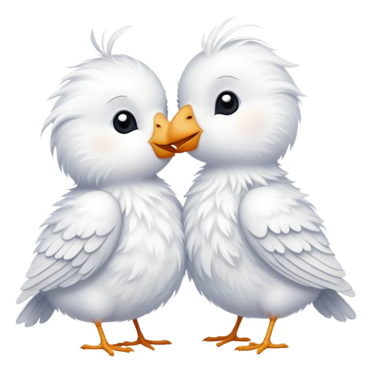 Too white birds kissing sticker
