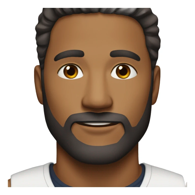 brown man with full beard, sharp jawline and medium hair sticker