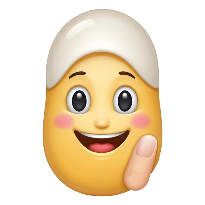 funny smiling fingernail emoji sticker