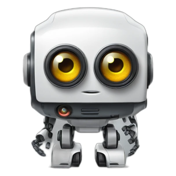 Pixotope robot mascot with a single camera lens eye sticker