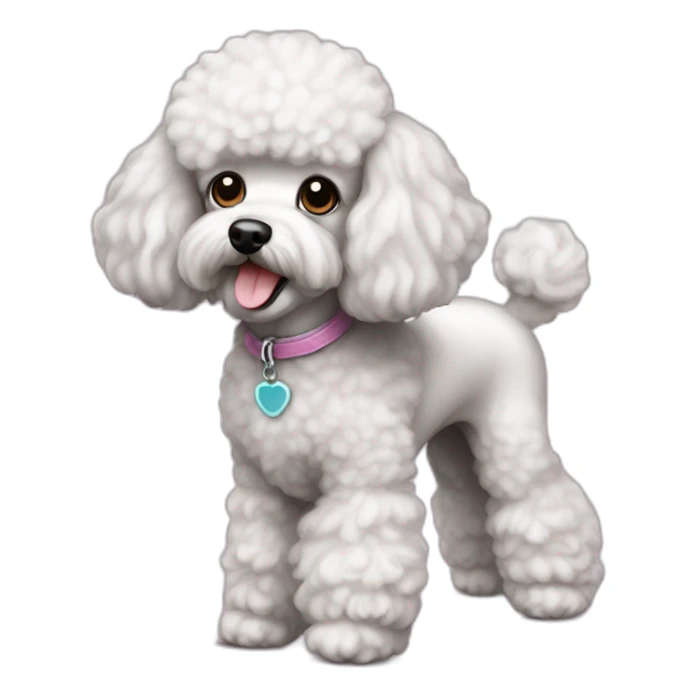 dog Miniature Poodle full body sticker