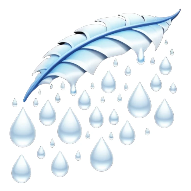 Multiple White liquid droplet with tail flying to the left sticker