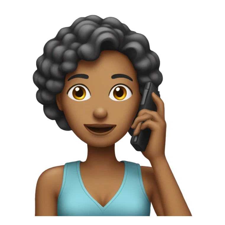 Woman talking on her cellphone sticker