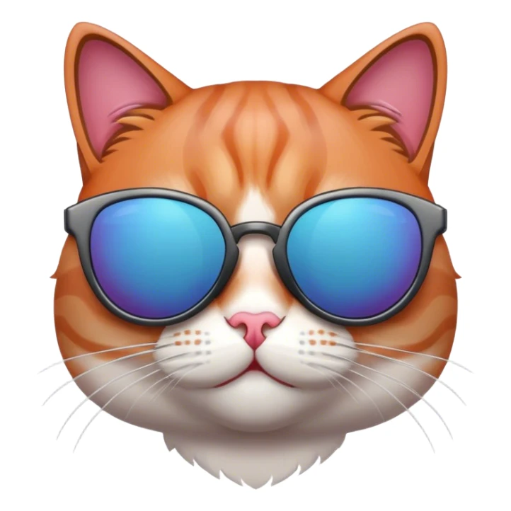 Cat with sunglasses sticker
