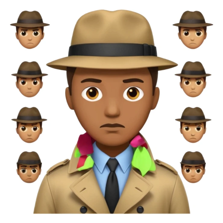 a detective film - several emojis sticker